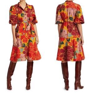 FARM RIO Chita Retro Floral Midi Dress